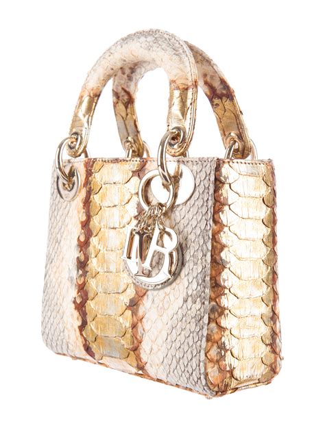 lady dior mini python bag price|christian dior python handbags.